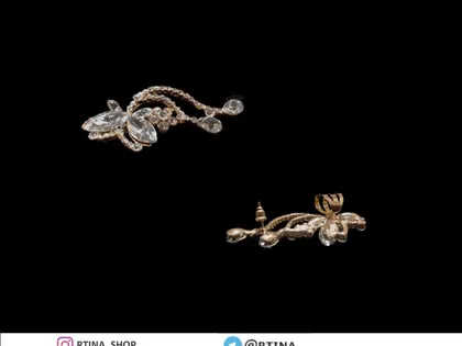 گوشواره لاله گوشی مدل تک پروانه