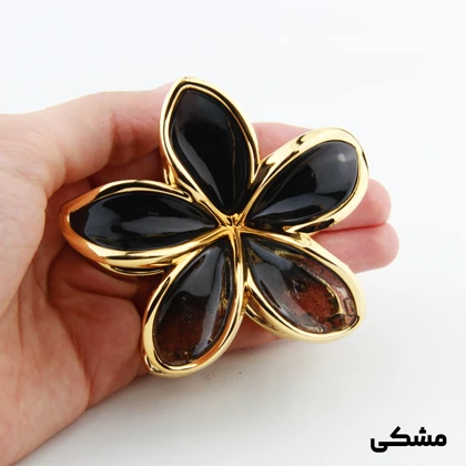 کلیپس دخترانه مدل پلومریا دور شیشه ای دو رنگ
