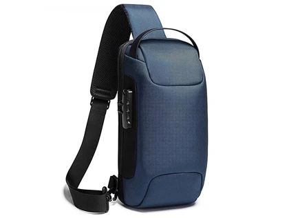 کیف کراس بادی مردانه بنج اصل BANGE BG-22085 رمز دار با پورت USB