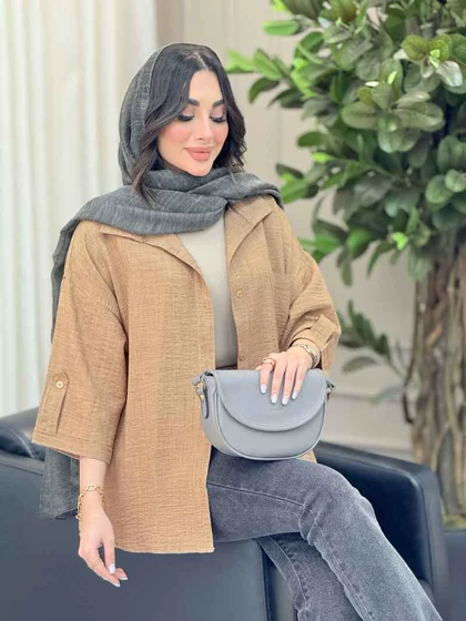 شومیز آستین پاگن ثمین