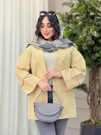 مانتو برش هلالی دو جیب آرزو