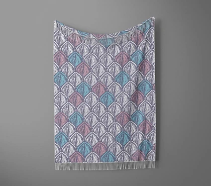 شال مبل ریش دار sofa shawl 373