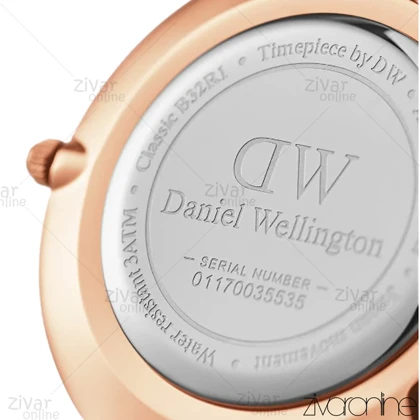 ساعت دنیل ولینگتون آیکونیک لینک زنانه رزگلد سبز اسمال 103837