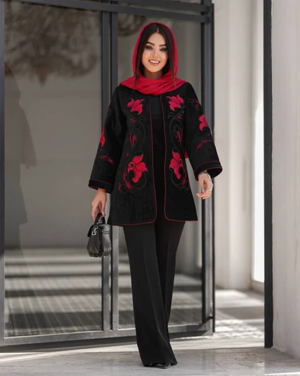 مانتو گلدوزی مخمل