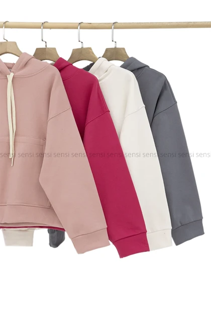 هودی باکسی ساده رنگی کد1005150