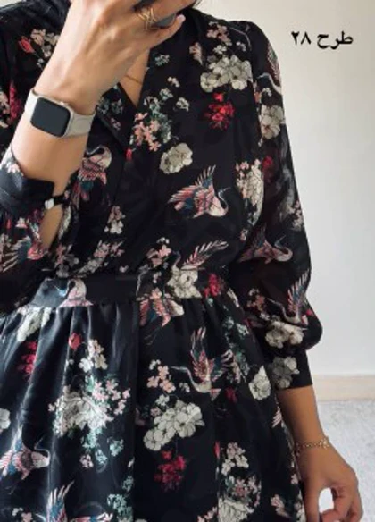 پیراهن حریر سرمه سری 10