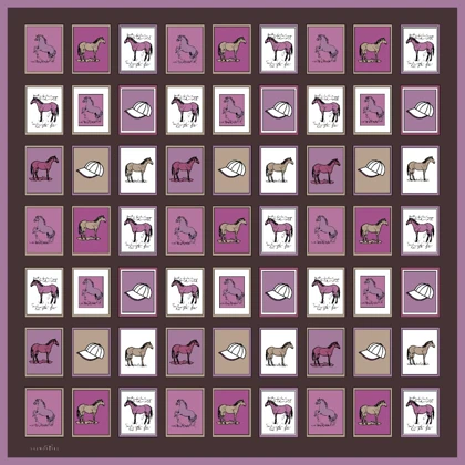 روسری ابریشم توییل هورس