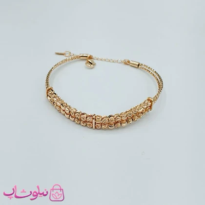 دستبند زنانه ژوپینگ طرح آلبرنادو دو ردیفه کد 3392