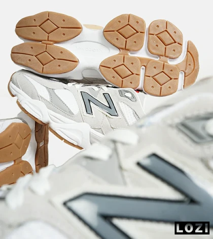 کفش کتانی مردانه طوسی سفید NEW BALANCE 9060