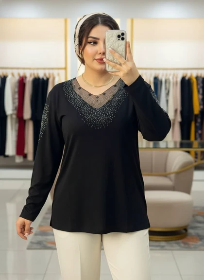 شومیز گیپوردار مدل مهگل کد 50272