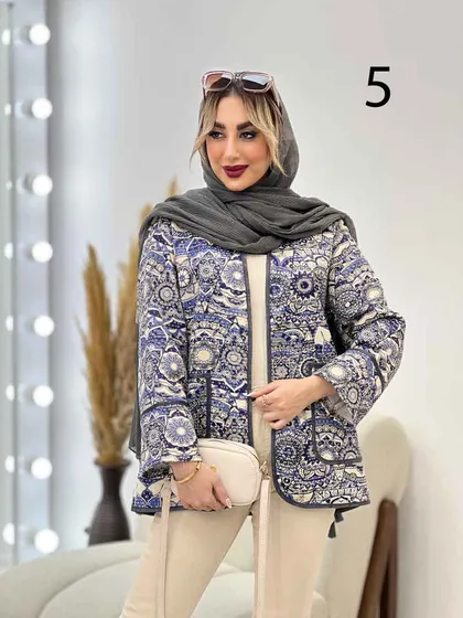 مانتو طرح دار گاندوزی