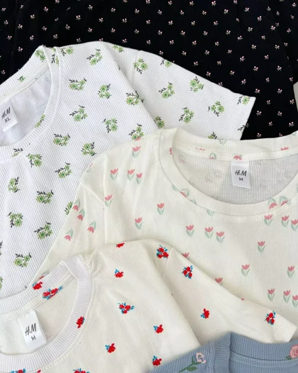 تیشرت کبریتی گل ریز کد 5446