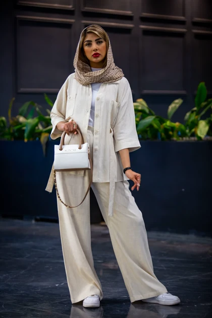 مانتو شلوار رایون دو جیب