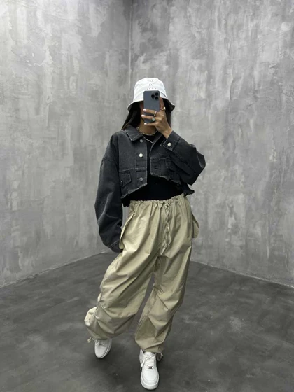 شلوار کارگو ساده TC