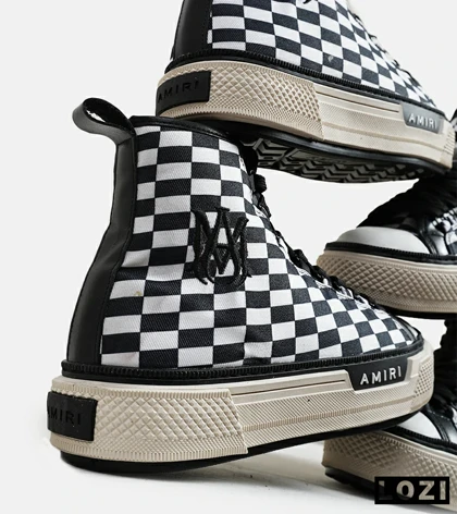 کفش اسنیکرزساق‌دار Amiri Checkered