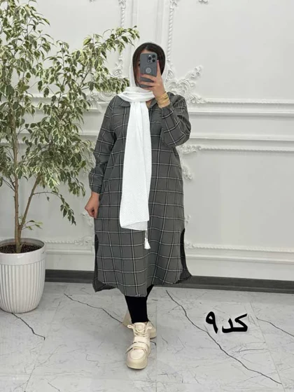 پیراهن چهارخونه پاییزه 6056