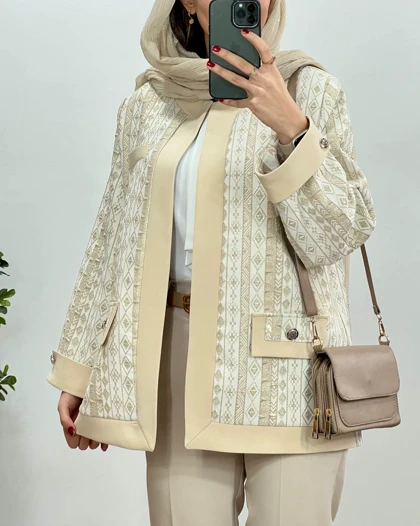 مانتو کتی مجلسی ژاکارد طلوع