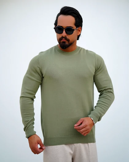 بافت یقه‌گرد مردانه طرح Classic Fit