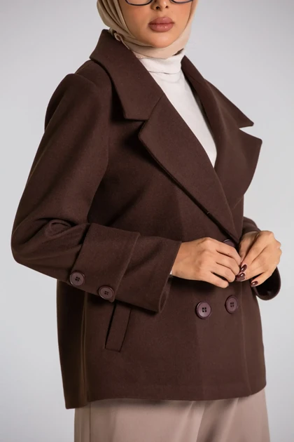 پالتو کت فوتر کراپ 4 دکمه