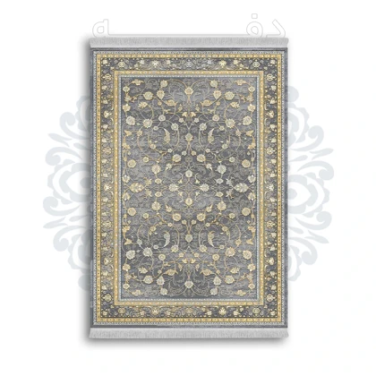 *جدید* فرشینه از جنس پارچه شانل مخمل ترک طرح فانتزی برند دفه کد 1027