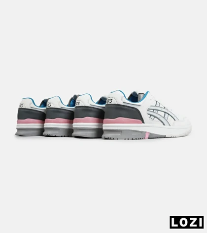 کفش کتانی مردانه سفید آبی ASICS TIGER RUNNER II مدل 6690