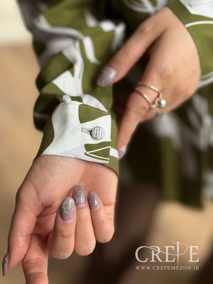 شومیز نخی جلو دکمه طرحدار