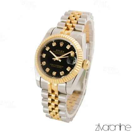 ساعت رولکس دیت جاست صفحه مشکی 104531