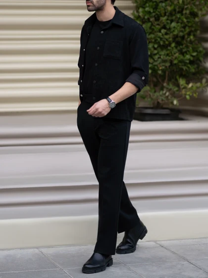 شکت کبریتی مخمل مشکی کارلوتی کد sha144