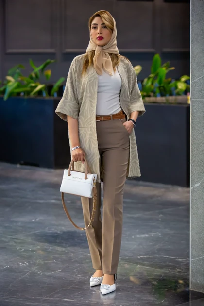 مانتو ژاکارد دو جیب نگار