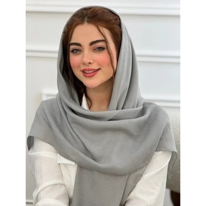 روسری نخی ساده درختی دوردوخت
