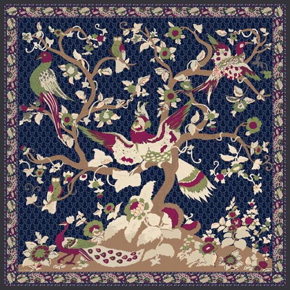 روسری نخ پنبه سیمرغ