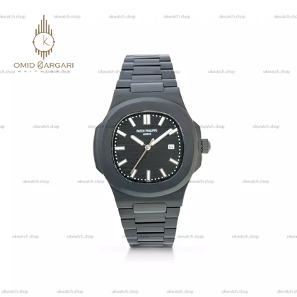 ساعت مچی پتک فیلیپ ناتیلوس تمام مشکی Patek Philippe Nautilus