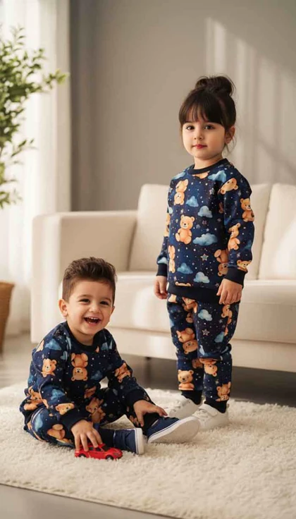 بلوز و شلوار مخمل بچگانه