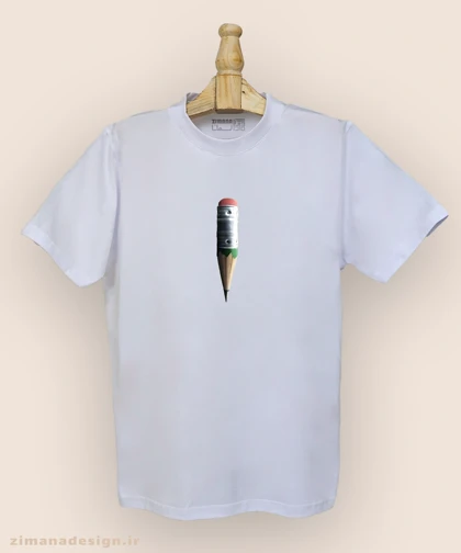 تیشرت مردانه و زنانه نوستالژی طرح مداد
