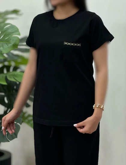 تیشرت زنانه گلدوزی یونا