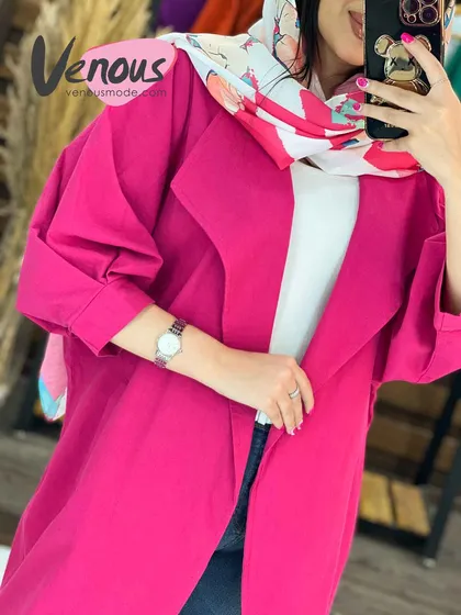 مانتو لینن کتی یقه آمریکایی