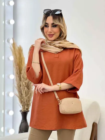 مانتو جلو بسته یقه دار