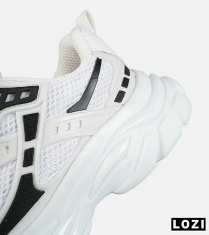 کفش کتانی مردانه و زنانه سفید مشکی BALENCIAGA Track low-top Sneakers مدل 7857