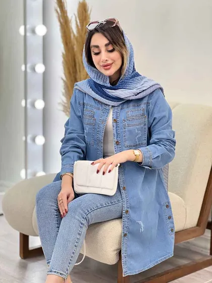 مانتو جین بغل سه دکمه کایلا