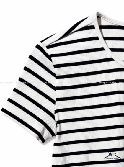 تیشرت راه راه کبریتی H&M