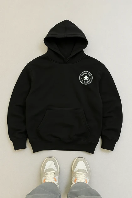 هودی مشکی طرح کانورس