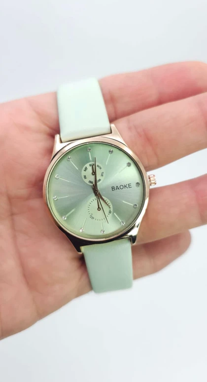 ساعت مچی زنانه باوک BAOKE بند چرمی ، اسپرت و روزمره با جعبه کادویی