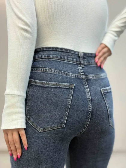 شلوار جین (بوتکات) دمپا سورمه ای 2181