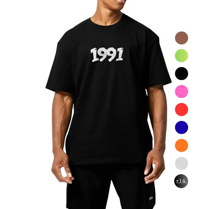 تیشرت اورسایز نخی مردانه 1991 مدل TS1983