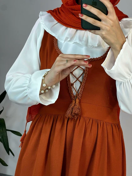 ست شومیز و سارافون کلارا(ارسال رایگان)