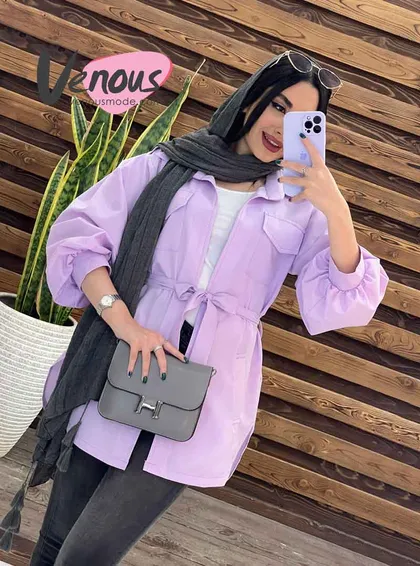 مانتو چهار جیب آستین پفی
