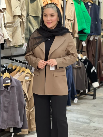 کت تکی زنانه کجراه مدل ساده قد 70