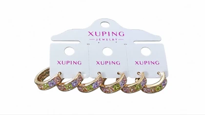 گوشواره xuping طرح طلا کد pux12 رنگ ثابت هورآن مارکت