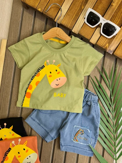 تیشرت شلوارک زرافه