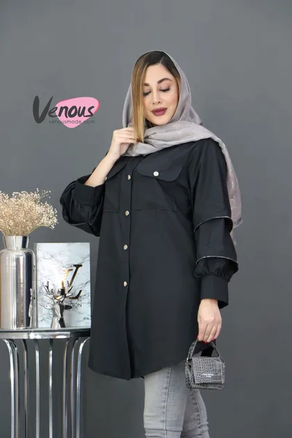 مانتو عروسکی آستین زیپ‌دار